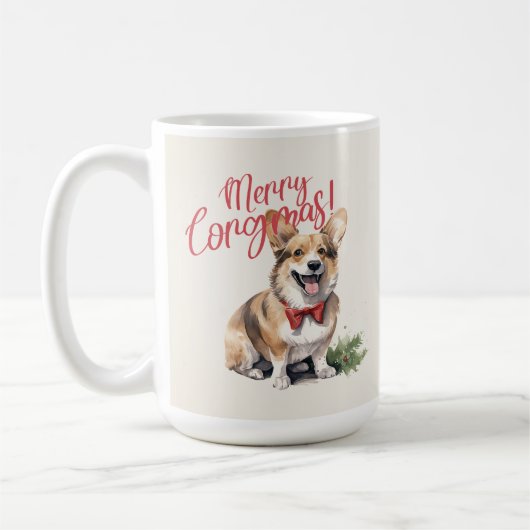 Welsh Corgi Funny Christmas Dog Coffee Mok (Links)