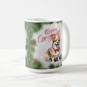 Welsh Corgi Funny Christmas Dog Coffee Mok (Voorkant rechts)