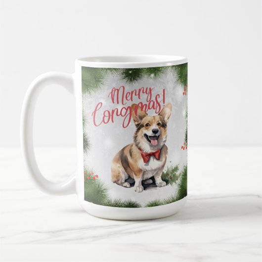 Welsh Corgi Funny Christmas Dog Coffee Mok (Links)