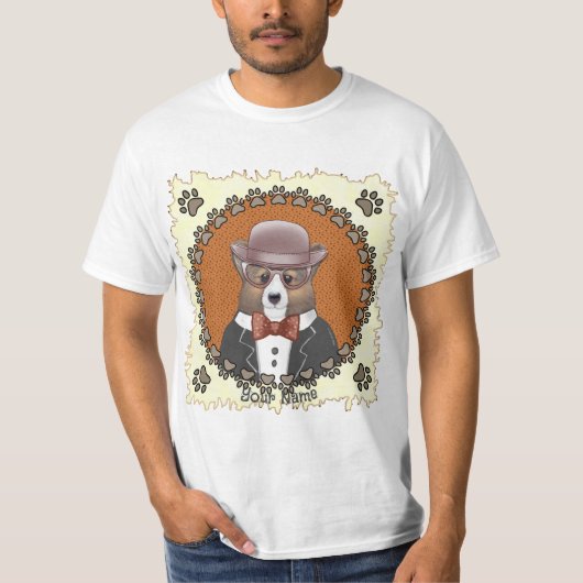 Welsh Corgi Glasses T-shirt (Voorkant)