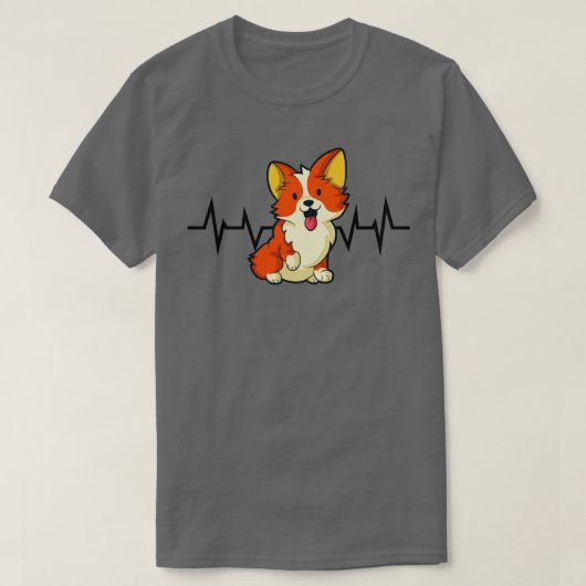 Welsh Corgi Heartbeat T-shirt (Design voorkant)