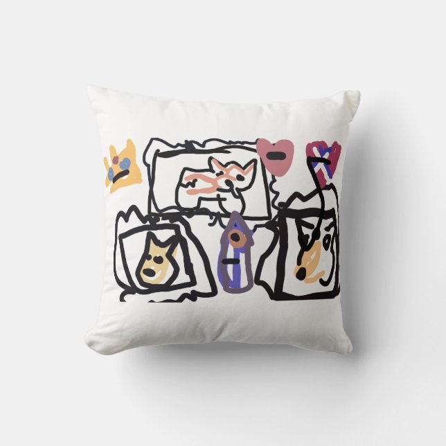 Welsh Corgi hearts  Kussen (Voorkant)