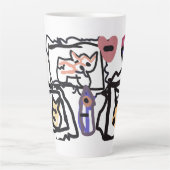 Welsh Corgi hearts  Latte Mok (Voorkant)