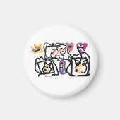 Welsh Corgi hearts  Magneet (Voorkant)