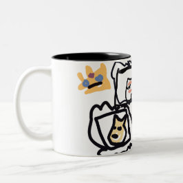 Welsh Corgi hearts  Tweekleurige Koffiemok