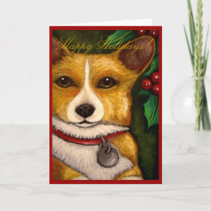 WELSH CORGI HOLIDAY Card Feestdagen Kaart