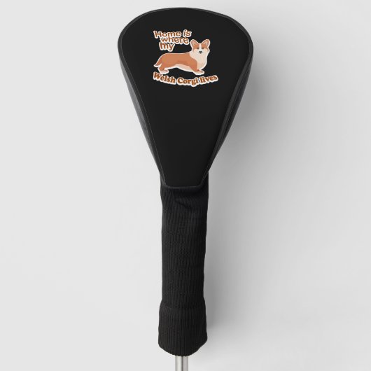Welsh Corgi Home Golfheadcover (Voorkant)