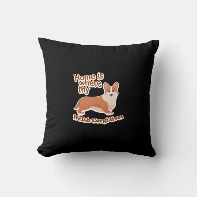Welsh Corgi Home Kussen (Voorkant)