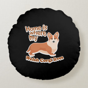 Welsh Corgi Home Rond Kussen