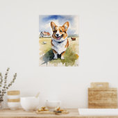Welsh Corgi - Hond Art Print (Keuken)