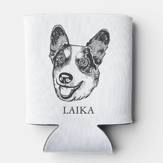 Welsh Corgi Hond Gepersonaliseerde Hand Drawing Blikjeskoeler (Achterkant)