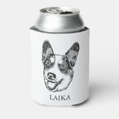 Welsh Corgi Hond Gepersonaliseerde Hand Drawing Blikjeskoeler (Blikje Achterkant)