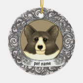 Welsh Corgi hond liefdevolle herinnering ornament (Voorkant)