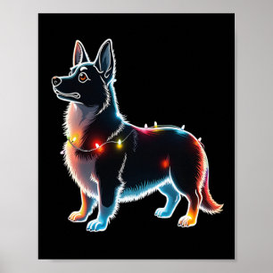 Welsh Corgi Hondenboom Kersttrui Xmas Dogs L Poster