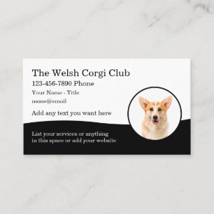 Welsh Corgi Hondenras Thema Visitekaartjes
