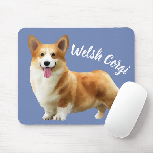 Welsh Corgi Illustrated Mousepad Muismat (Met muis)