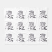 Welsh Corgi in de sneeuw Fleece Deken (Voorkant (Horizontaal))