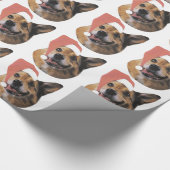 Welsh Corgi in Santa Hat Wrapping Paper Cadeaupapier (Hoek)