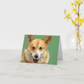 Welsh Corgi "Jazz" hekken voor Fido Kaart (Gele Bloem)
