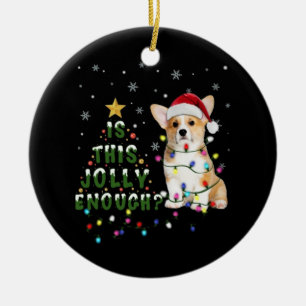 Welsh Corgi Jolly Keramisch Ornament