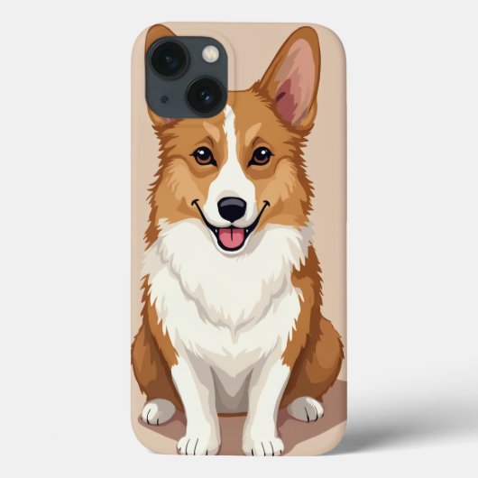 Welsh corgi karakter iPhone case (Achterkant)