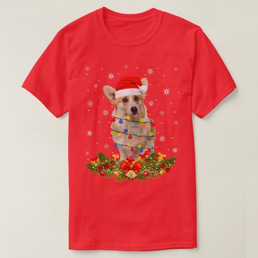 Welsh Corgi kerstlamour Hondenliefhebber Santa Xma T-shirt (Design voorkant)