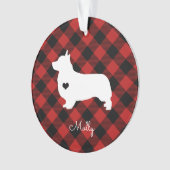 Welsh Corgi kerstspeldenhond Ornament (voorkant)