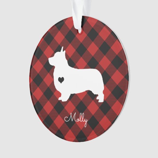 Welsh Corgi kerstspeldenhond Ornament (voorkant)