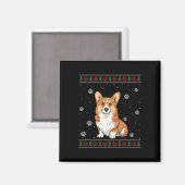Welsh Corgi Kersttrui Xmas Huisdier Hond Magneet (Voorkant / Achterkant)