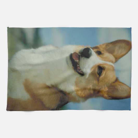 Welsh Corgi Kitchen Towel Theedoek (Horizontaal)
