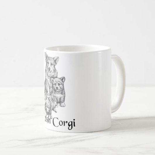 Welsh Corgi Koffiemok (Voorkant rechts)