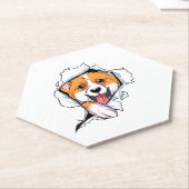 Welsh Corgi Kopie Kartonnen Onderzetters (Schuin)