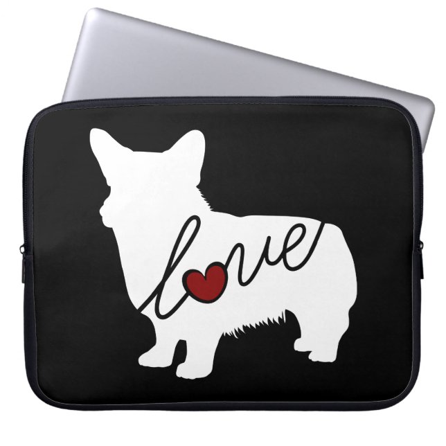 Welsh Corgi Love Laptop Sleeve (Voorkant)