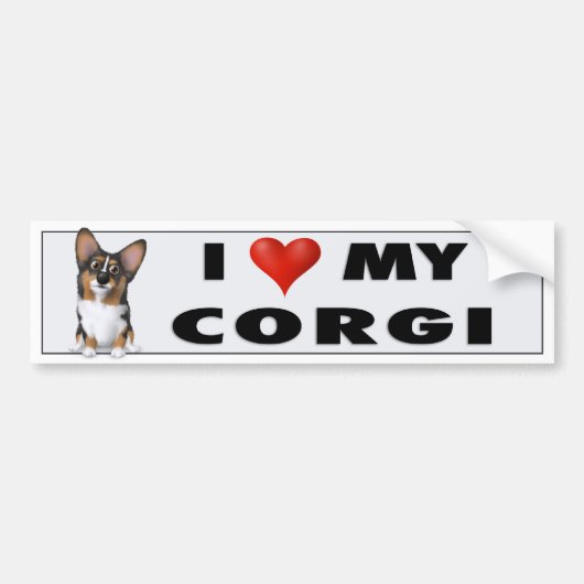 Welsh Corgi Love WC1 Sticker (Voorkant)