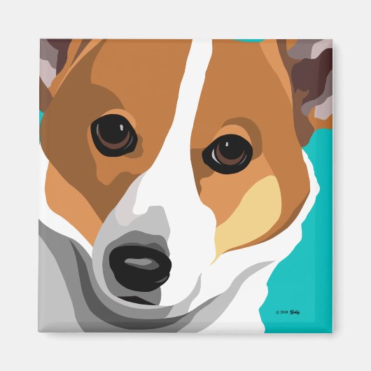 Welsh Corgi magneten (Voorkant)
