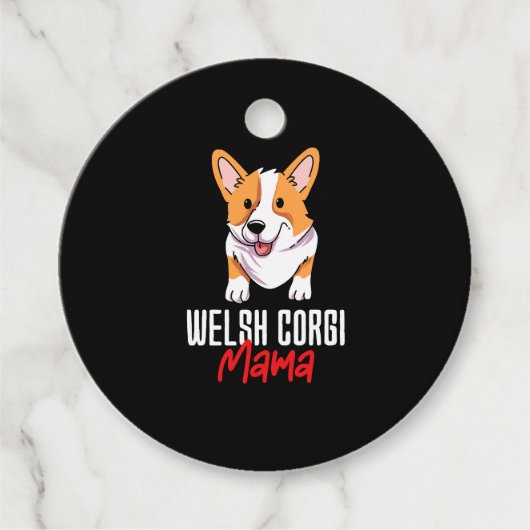 Welsh Corgi Mama Bedankjes Labels (Voorkant)