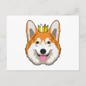 Welsh Corgi met Crown Briefkaart (Voorkant)