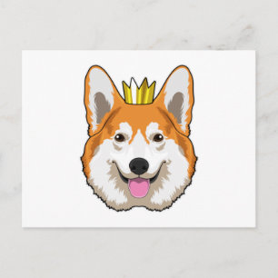 Welsh Corgi met Crown Briefkaart