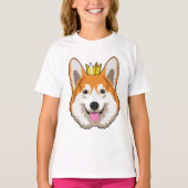 Welsh Corgi met Crown T-shirt (Voorkant)