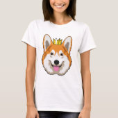 Welsh Corgi met Crown T-shirt (Voorkant)