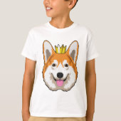 Welsh Corgi met Crown T-shirt (Voorkant)