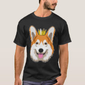 Welsh Corgi met Crown T-shirt (Voorkant)