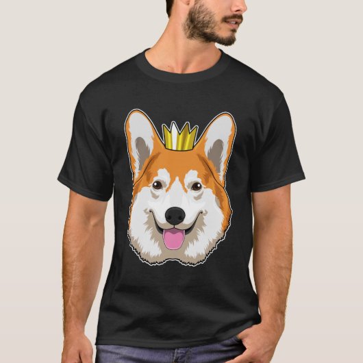 Welsh Corgi met Crown T-shirt (Voorkant)