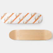 Welsh Corgi met een Floral Strip Persoonlijk Skateboard (Horizontaal)