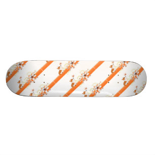 Welsh Corgi met een Floral Strip Persoonlijk Skateboard