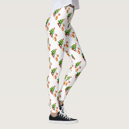 Welsh Corgi met kerstboom Leggings (Rechts)