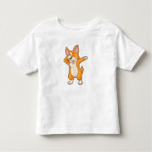 Welsh Corgi op Hip Hop Dance Dab Kinder Shirts (Voorkant)
