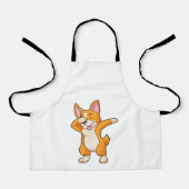 Welsh Corgi op Hip Hop Dance Dab Schort (Voorkant)