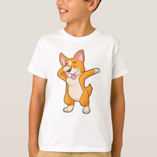 Welsh Corgi op Hip Hop Dance Dab T-shirt