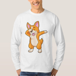 Welsh Corgi op Hip Hop Dance Dab T-shirt